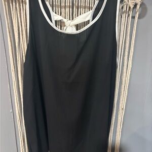 Black and White Sleeveless Top